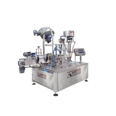 ADK 305 Rotary Bottle Filling, Capping and Labeling Machine